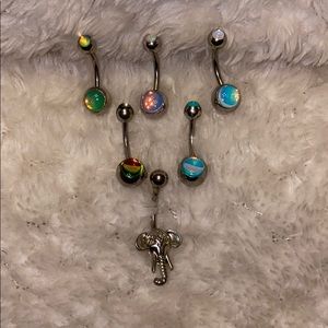 NEVER USED BELLY RINGS